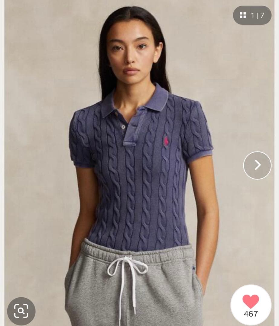 POLO RALPH LAUREN ケーブルニット ポロシャツ
