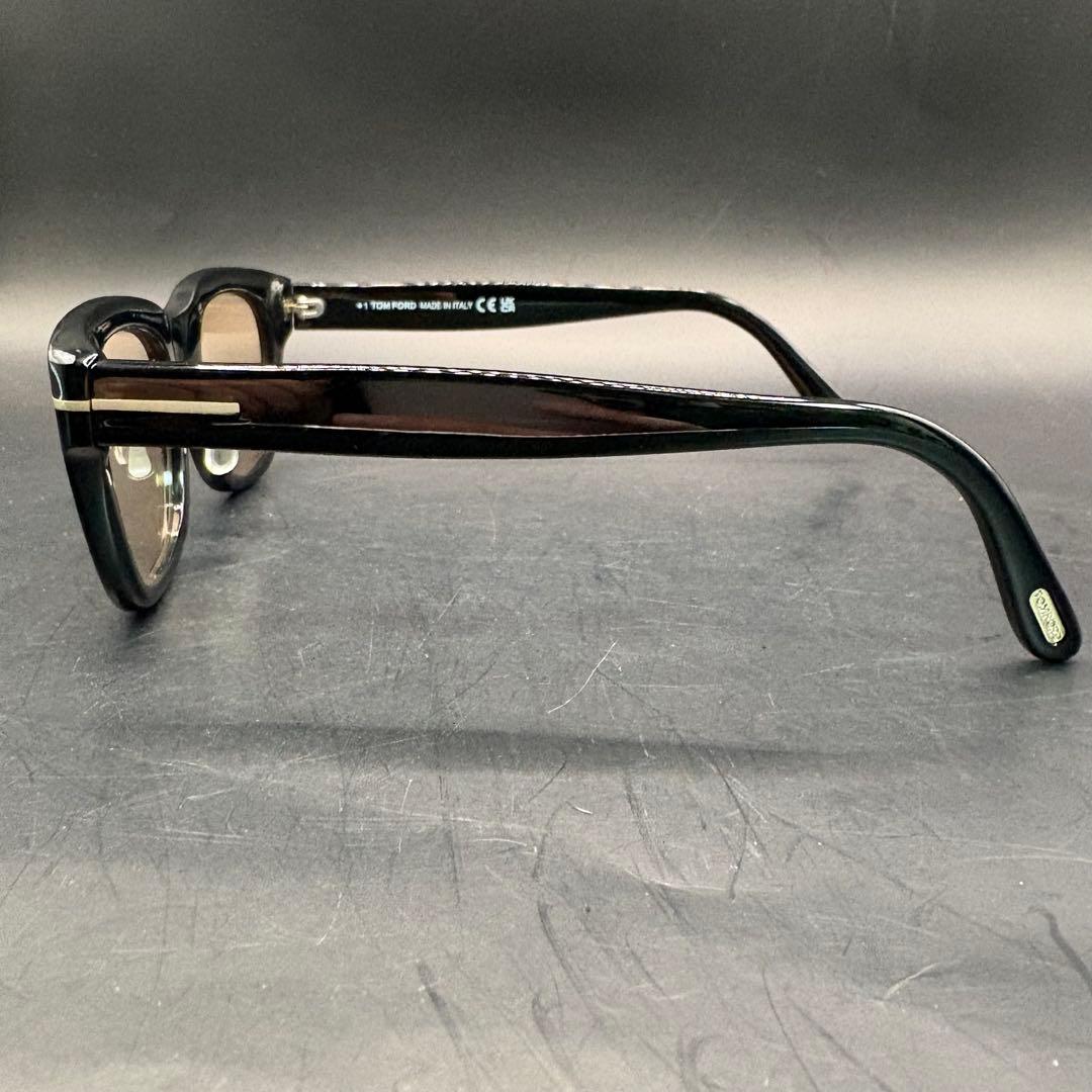 【美品】 TOM FORD TF5178F サングラス 黒縁 ブラウン レンズ