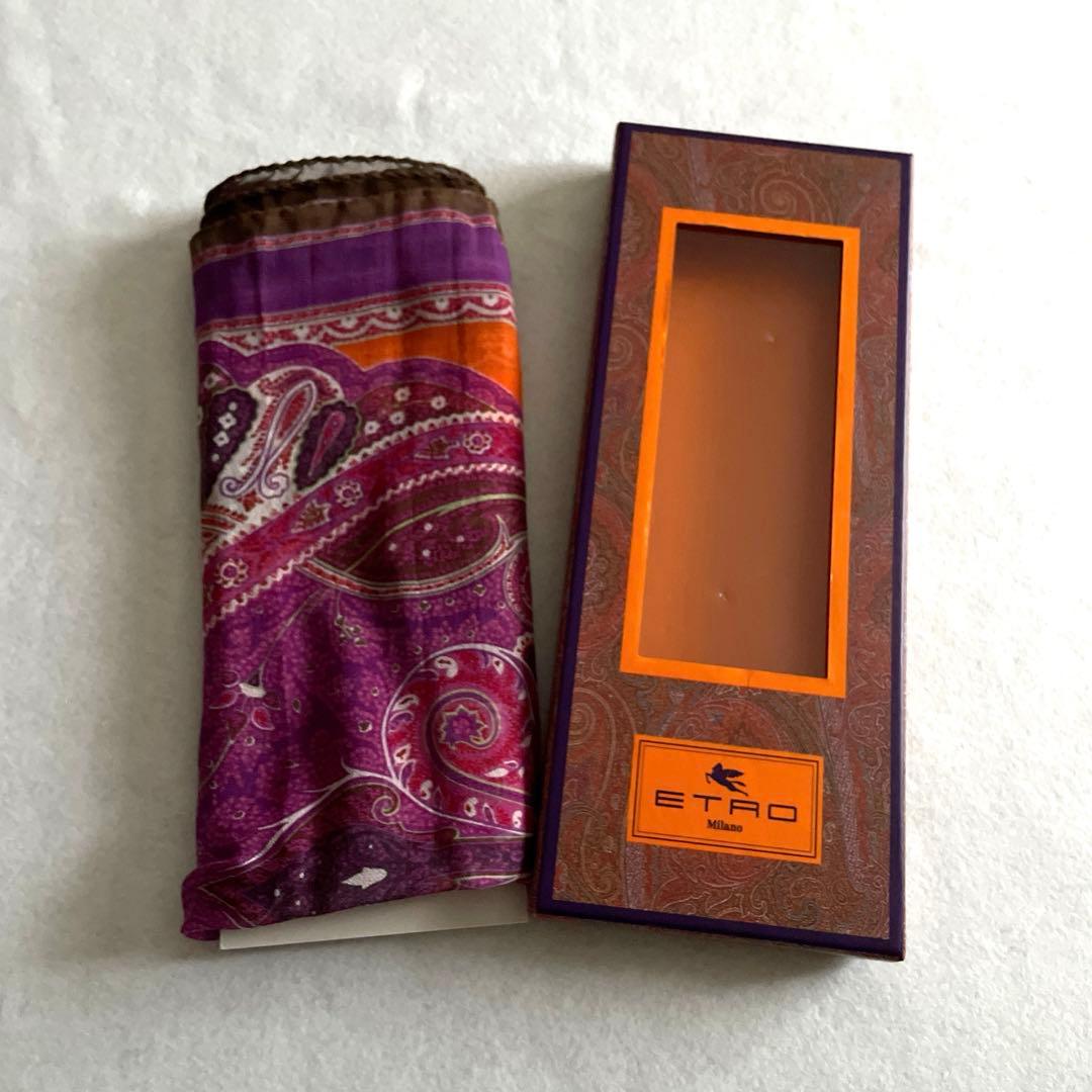み*ー様 値下げ！【箱入り　未使用】ETRO ペイズリー柄 ストール