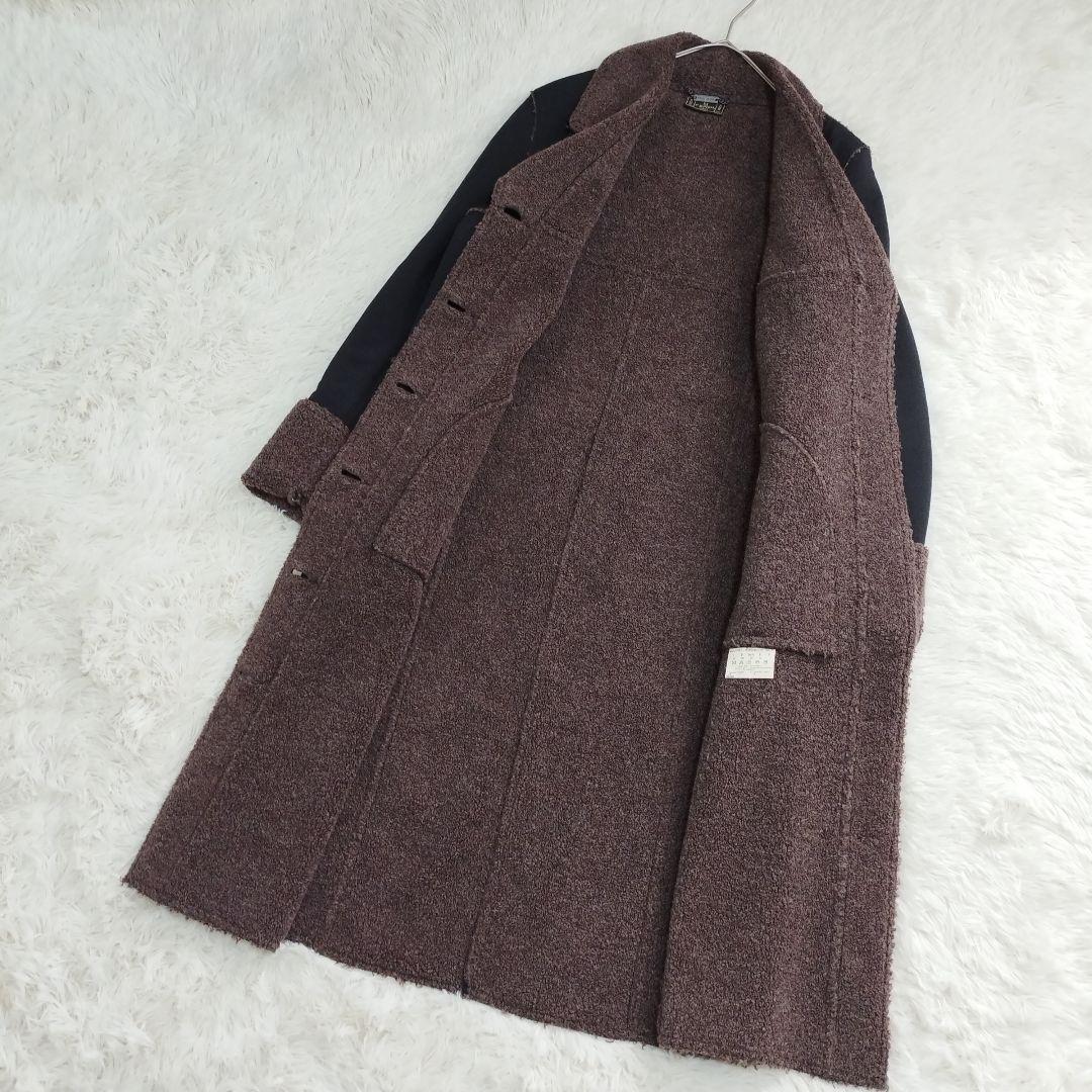 18245✨フェンディ ボア ロングコート ブラック 黒 42 L レディース