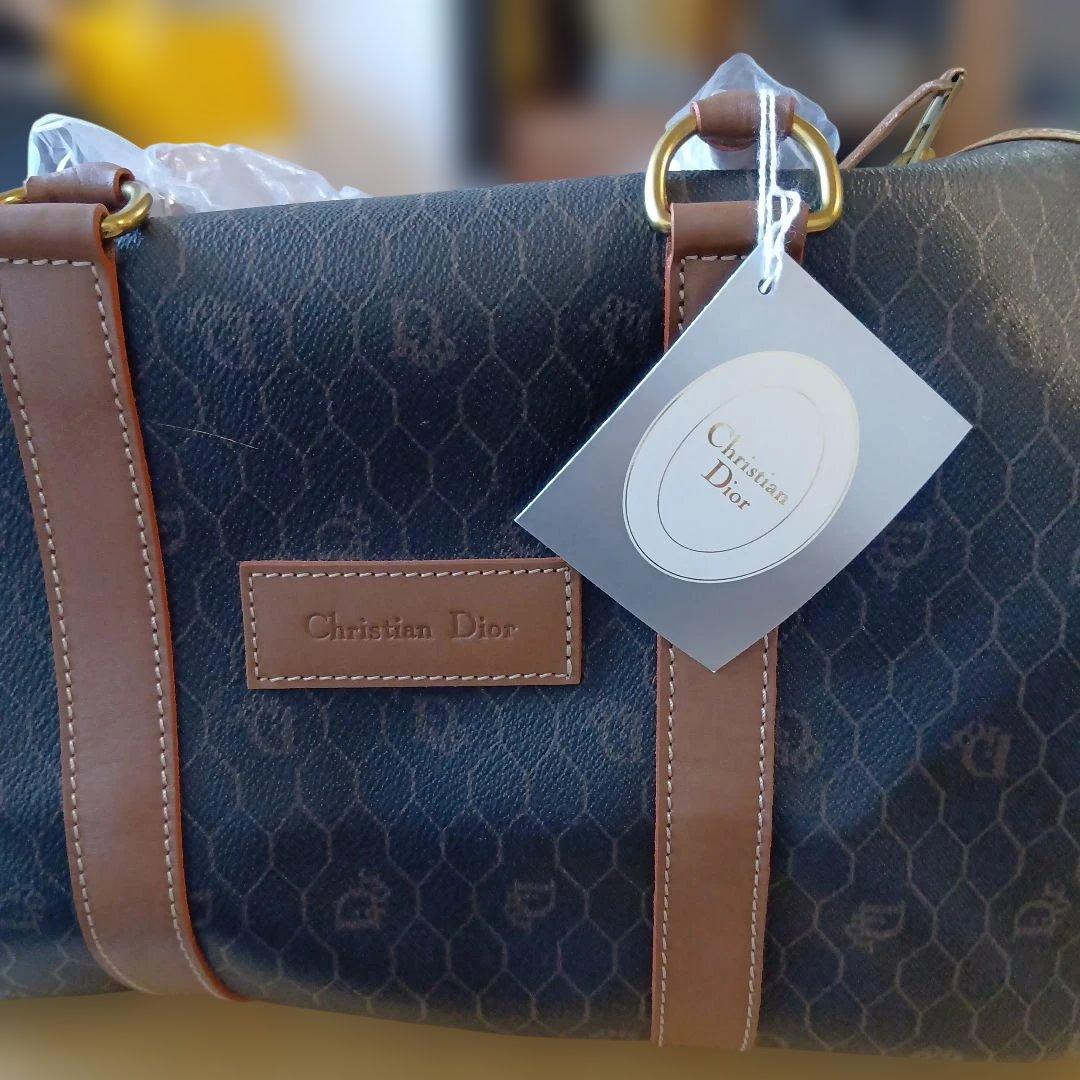 Christian Dior ボストンバッグ ブラウン ハニカム