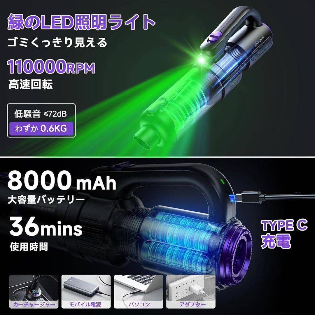 掃除機 コードレス 超強力吸引 吹き飛ぶ吸い込む空気入れ&超軽量 0.6kg