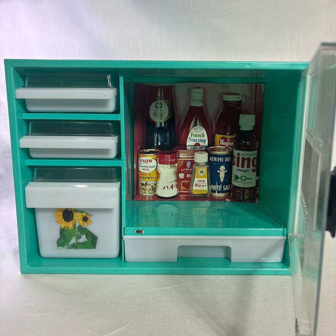 昭和レトロ サンセイ工業 あさがお プラスチック収納棚 食器棚 レトロポップ