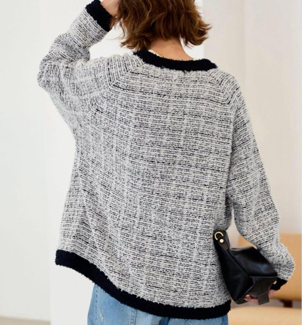 【美品】FRAMeWORK TWEEDニットカーディガン 金ボタン 大きめ