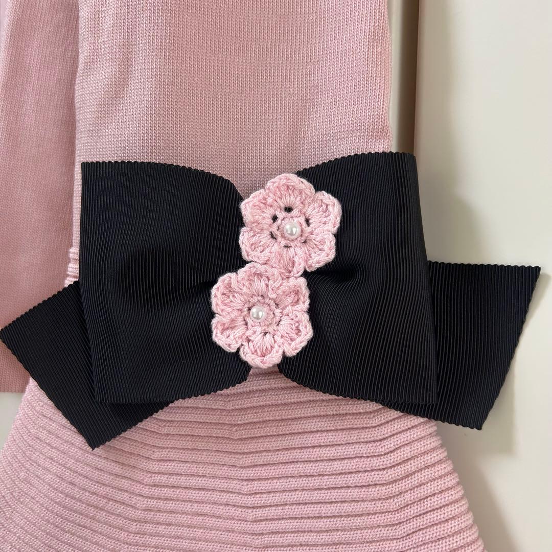 M'S GRACY エムズグレイシー ジップアップカーディガン お花リボン 38