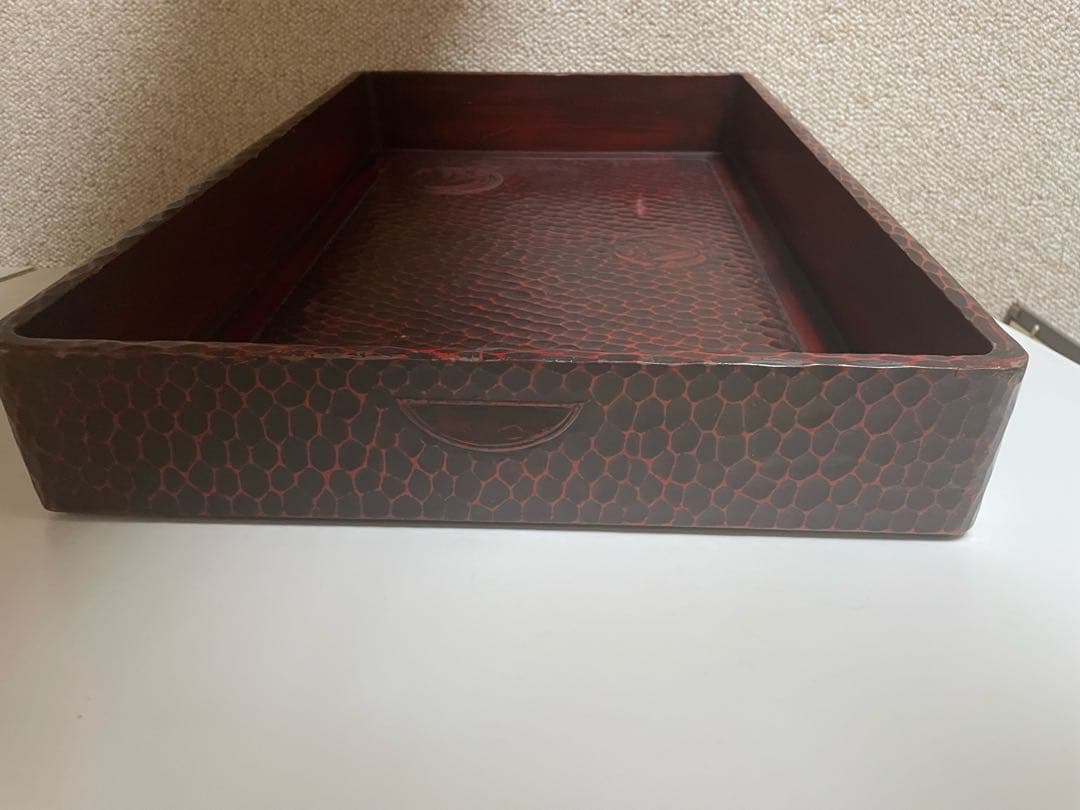 鎌倉彫　衣装盆　乱れ盆　昭和レトロ　2枚入れ子