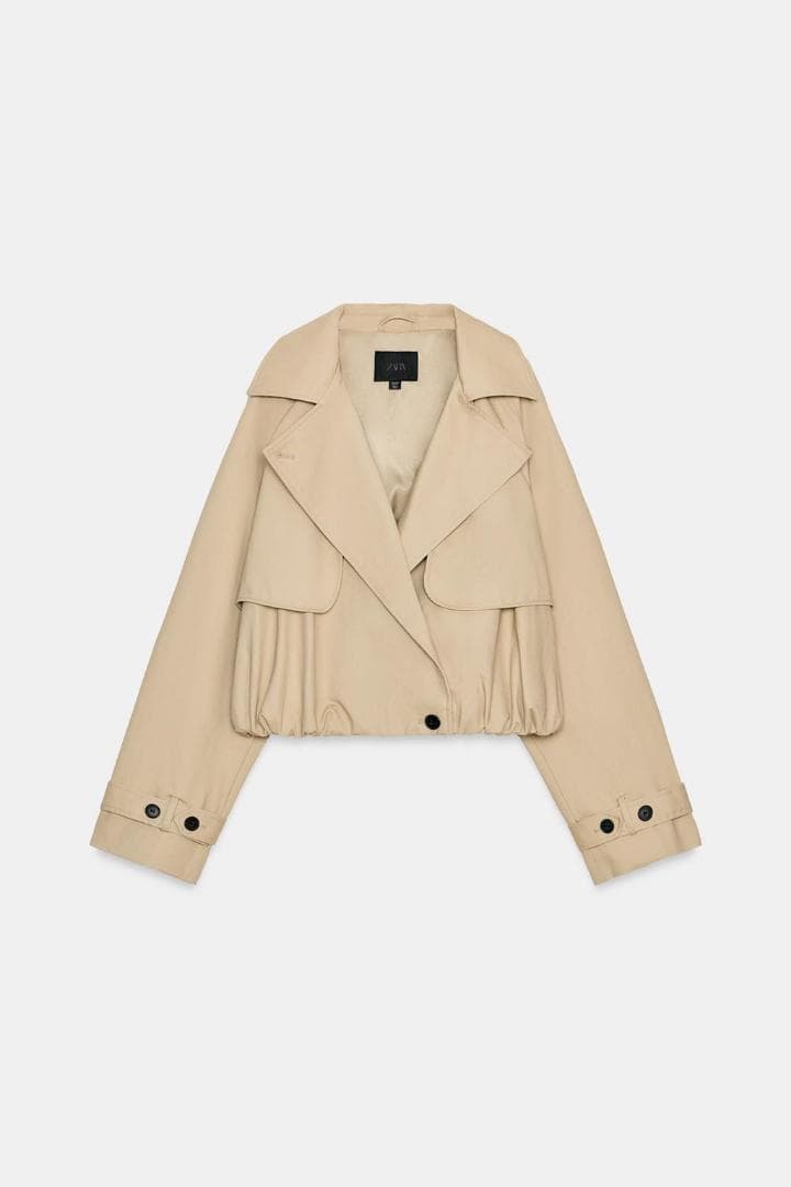 ZARA ショートバルーントレンチコート　L