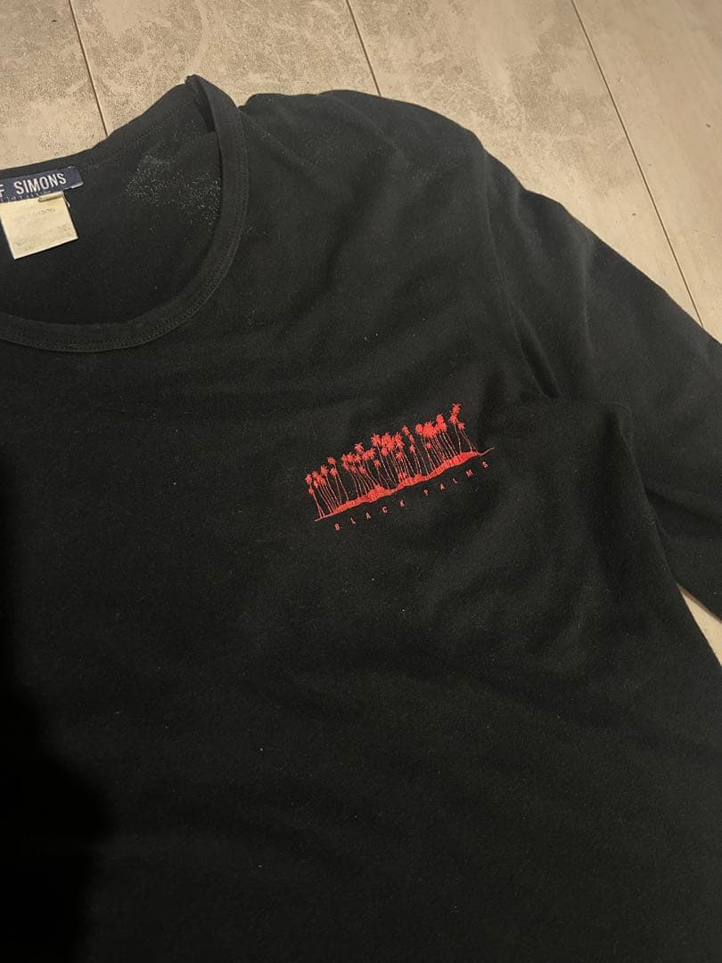 90s RAF SIMONS ラフシモンズ　カットソー　ブラックパームス