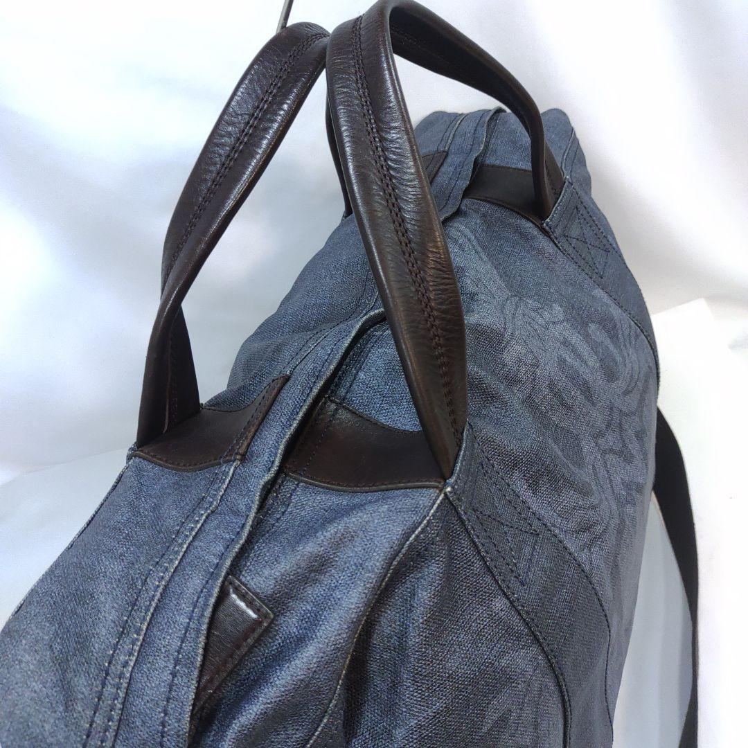 【極美品】バリー ボストンバッグ 2way ショルダー レザー×PVC デカロゴ