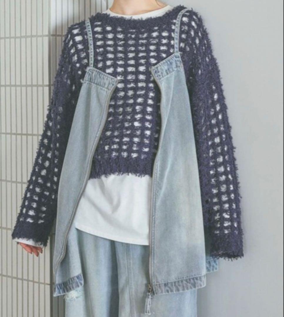niko and…本日限定価格⭐︎デニムキャミソール　今期ダブルジッパー