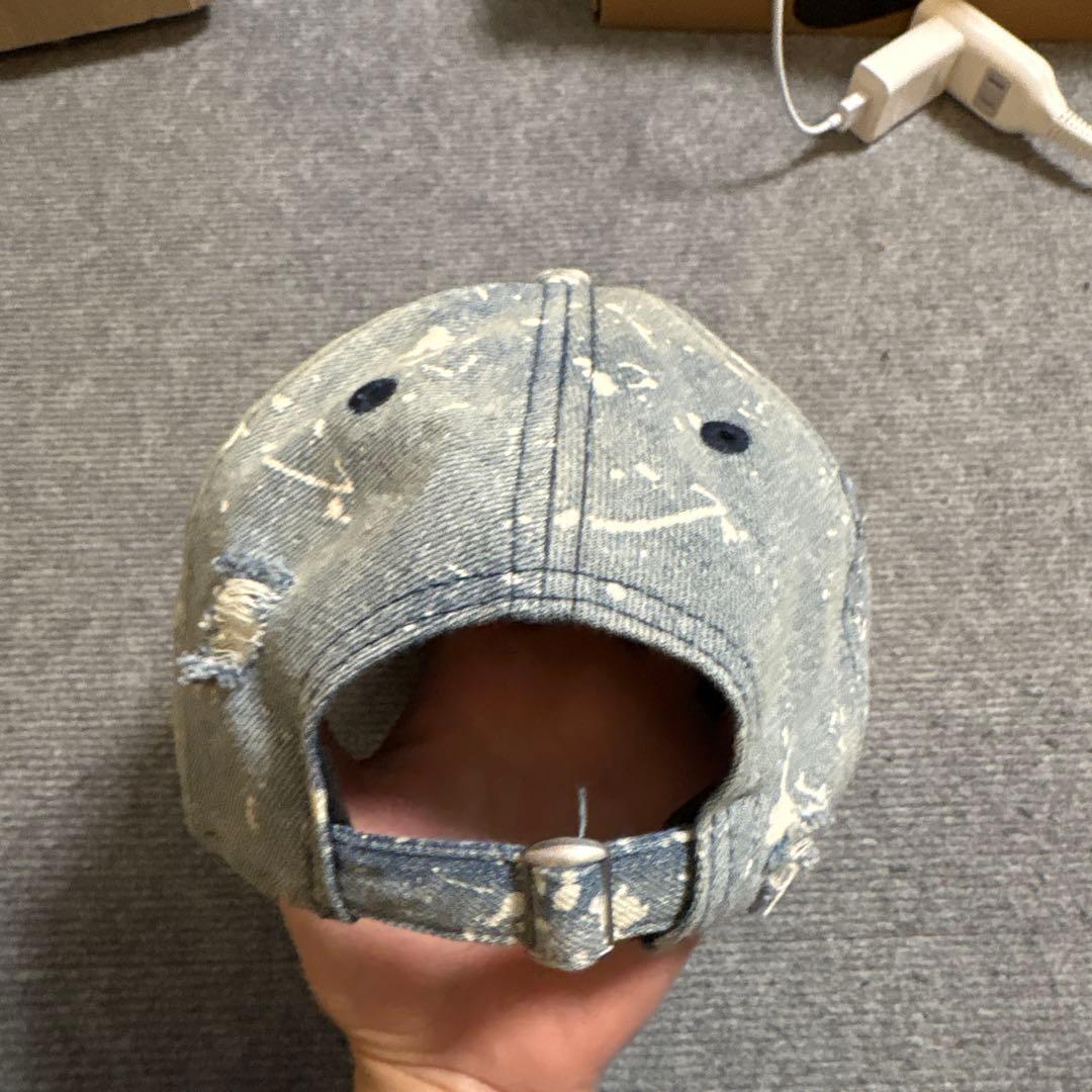 NEWERA NY ニューエラ　ダメージ　デニム　キャップ　スナップバック