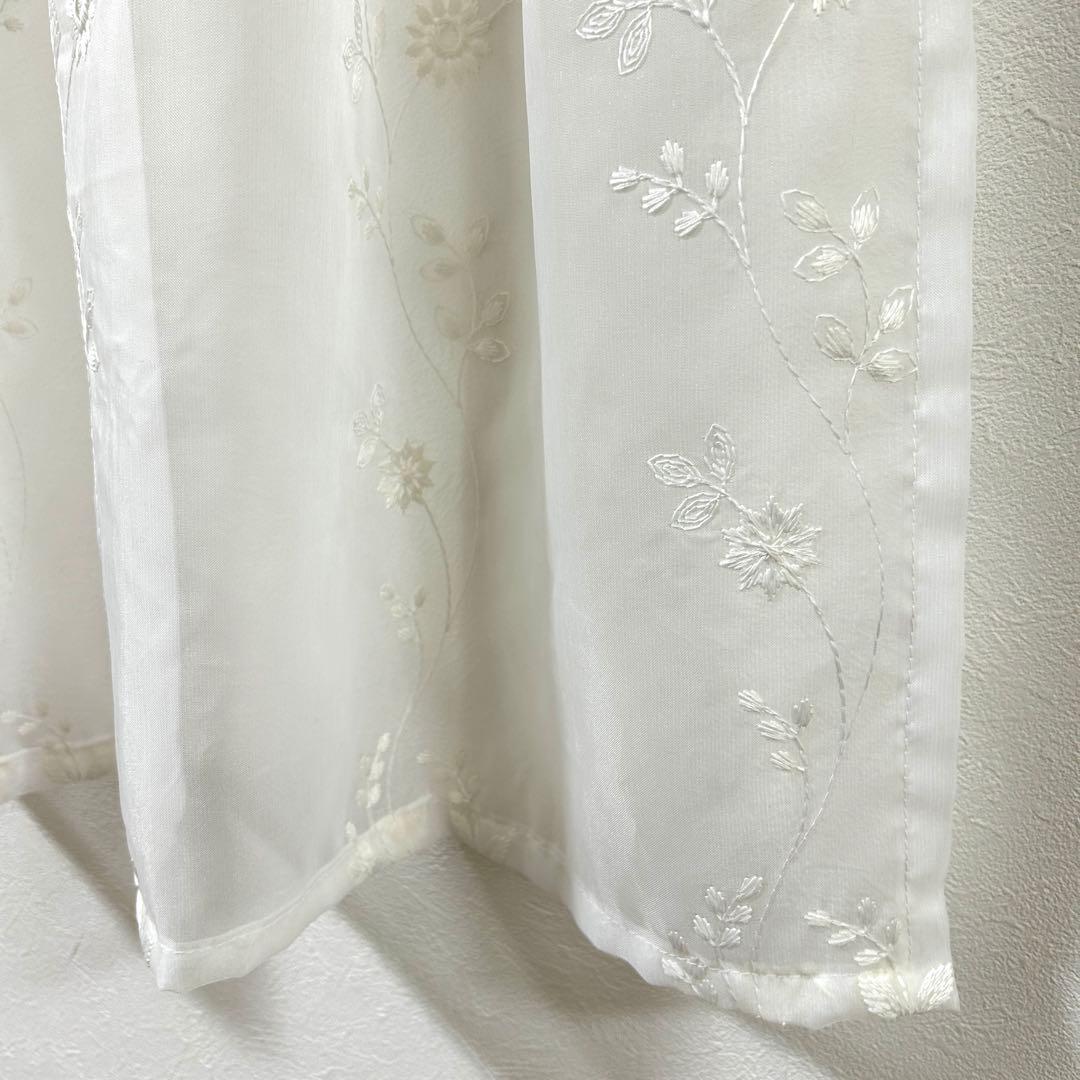 【mikan】レースカフェカーテン　刺繍　6枚　オーダー品　豪華　上品