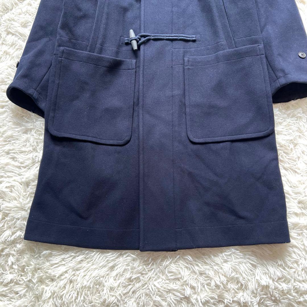 +J UNIQLO ウールオーバーサイズ　ダッフルコート ネイビー　xs 紺色