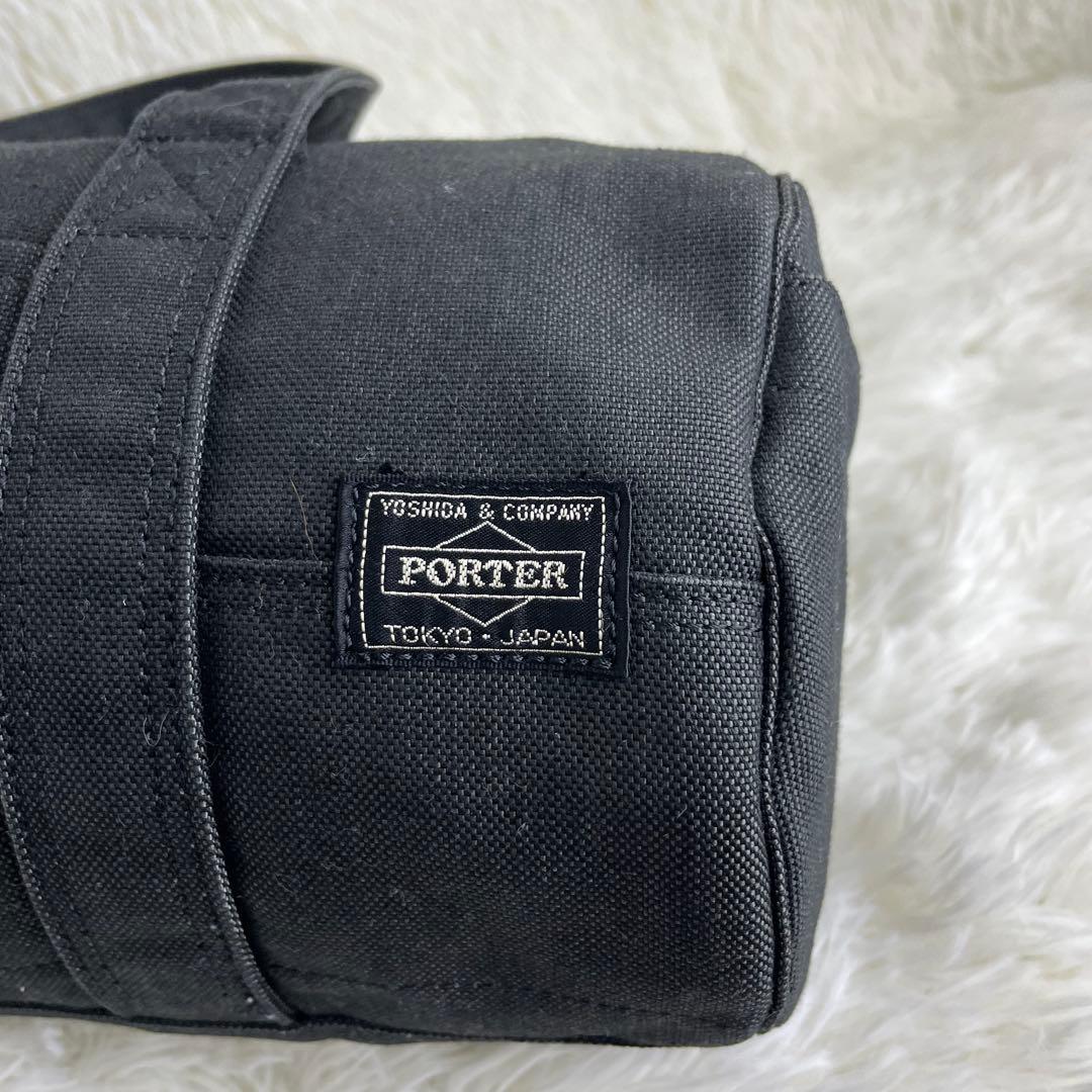 【美品】PORTER ポーター スモーキー　ドラムバッグ ミニボストンバッグ　黒