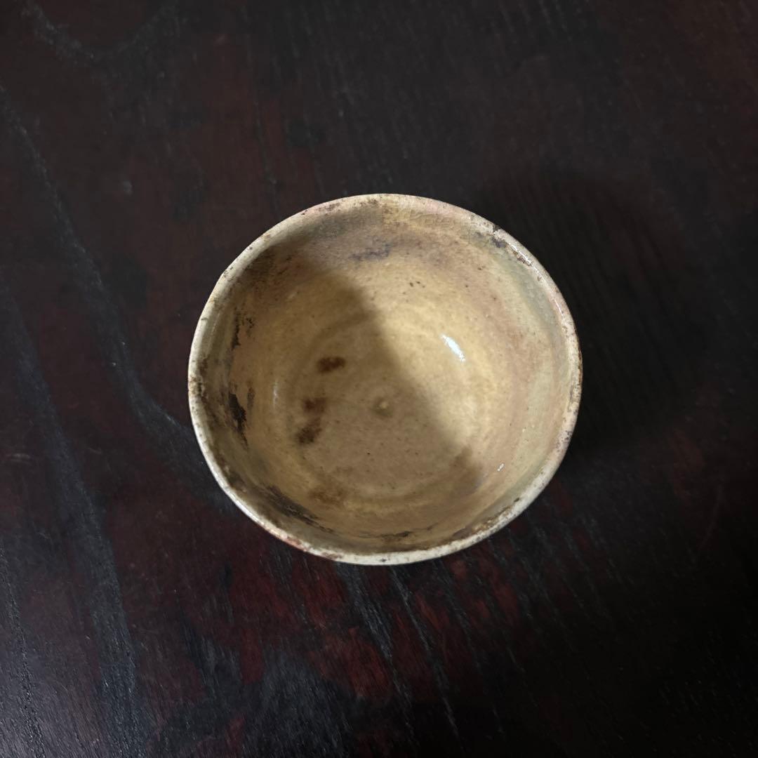 灰釉時代盃　ぐい呑み　酒器　江戸　古民芸　御深井　美濃　萩　古美術　骨董　李朝