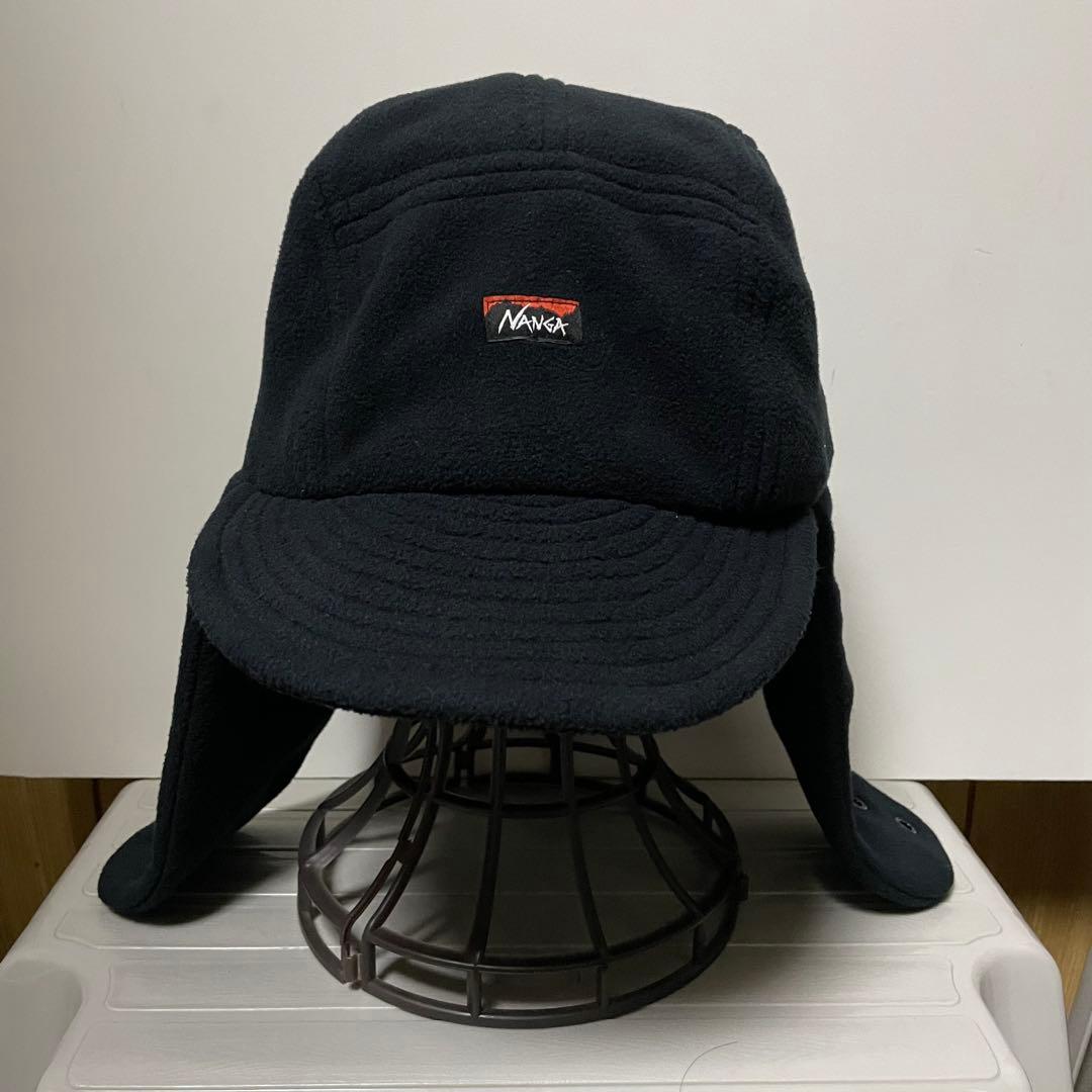 未使用に近い　ナンガ　NANGA POLARTEC EAR FLAP CAP