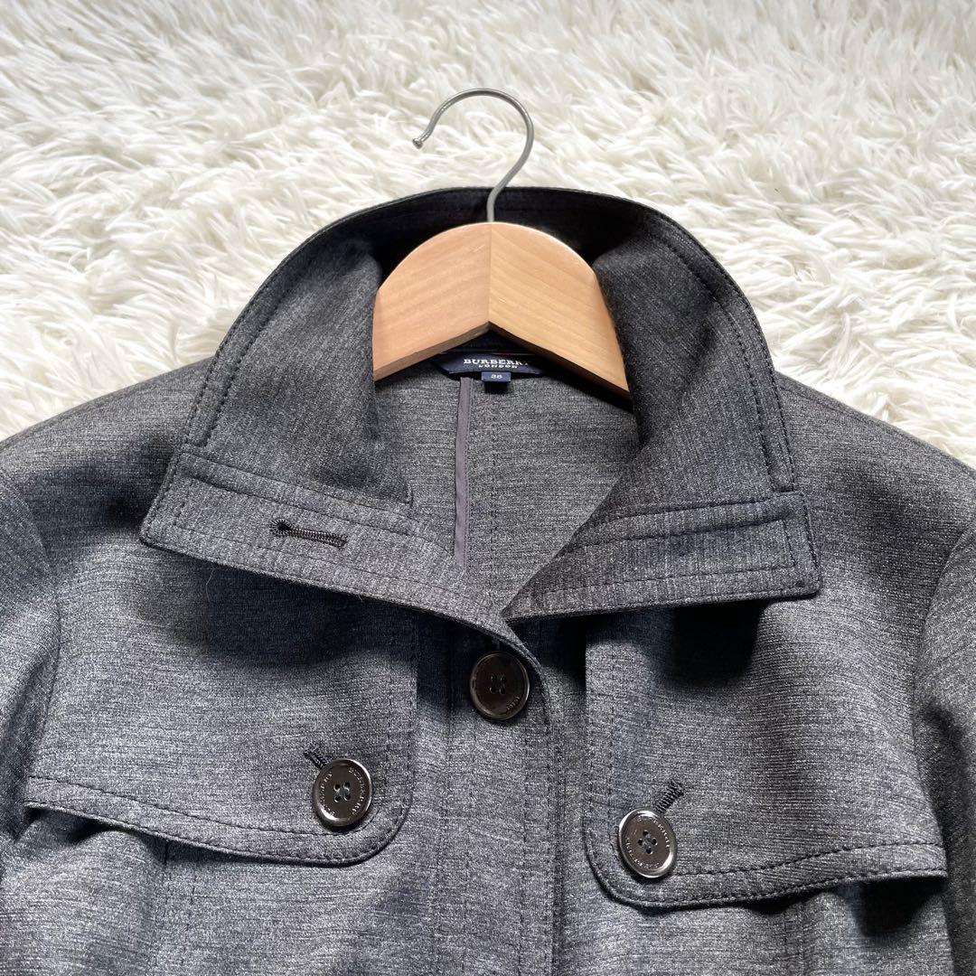 BURBERRY LONDONバーバリーグレー前開きシャツワンピースベルト付属