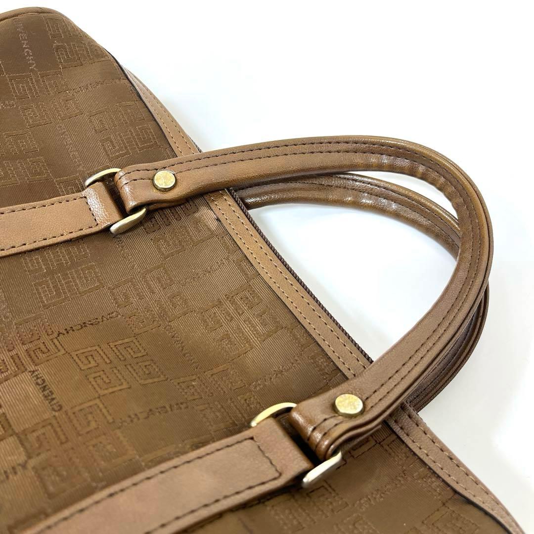【正規品】ジバンシィ ナイロン×レザー ボストンバッグ ブラウン