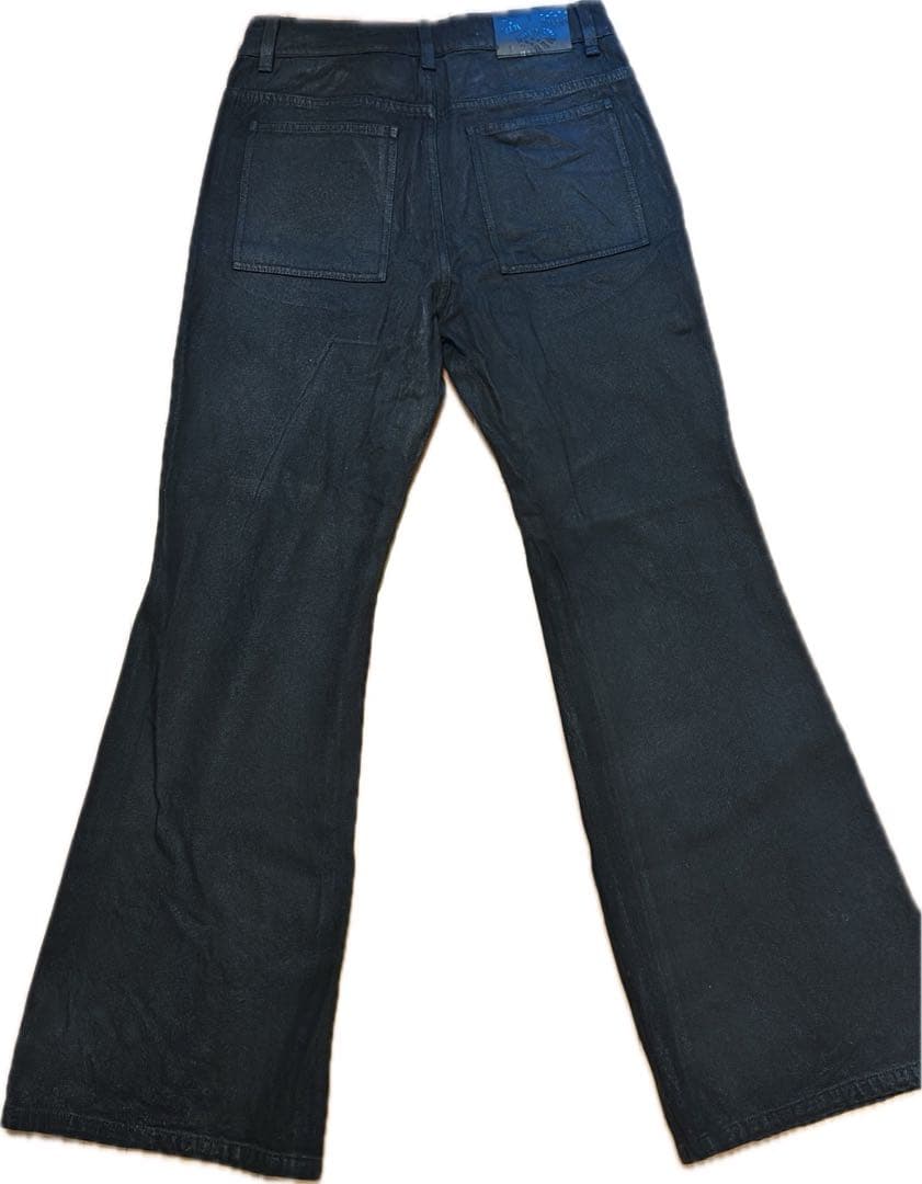 パンツ goar.archive strapped flare oil pants