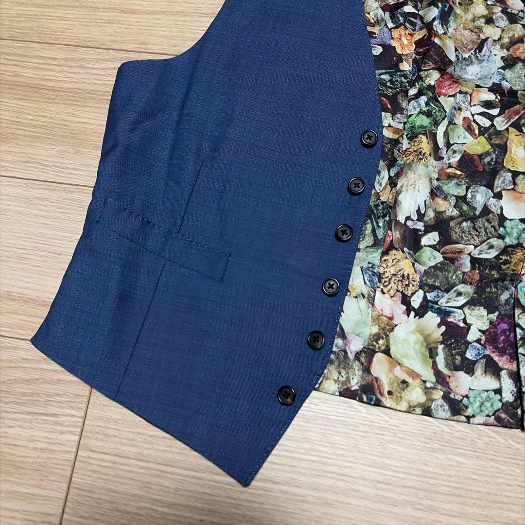 【Paul Smith】ポールスミス ジレ スーツ ベスト 裏地 総柄 XL