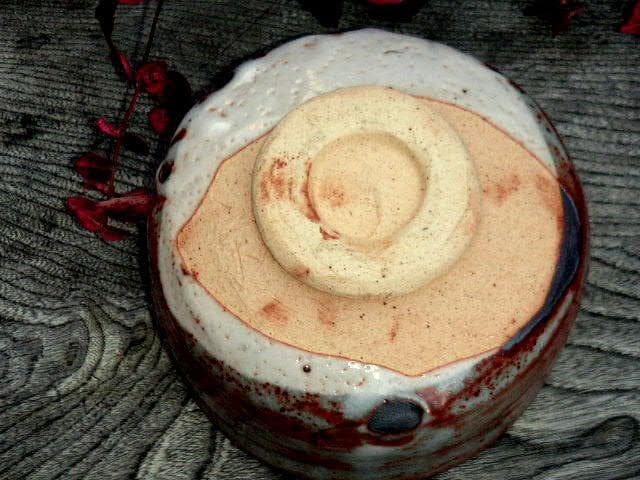 ♥鼠志野　茶碗　在銘　志野　骨董品