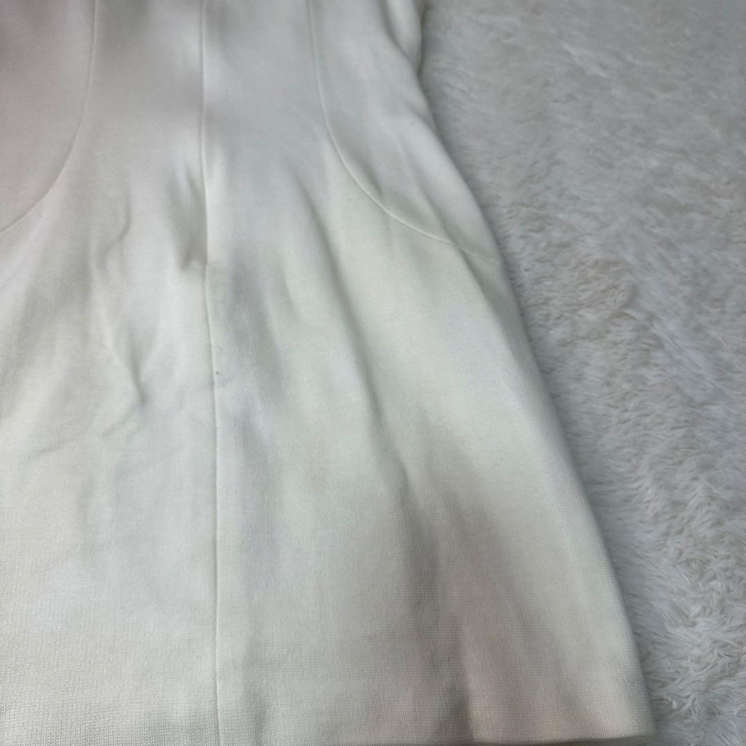 希少 ドルガバ DGロゴ ホワイトノースリーブワンピース 44 伊勢丹 XL
