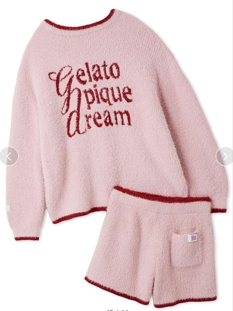 gelato pique ラメフェザーカーディガン ショートパンツ セットアップ