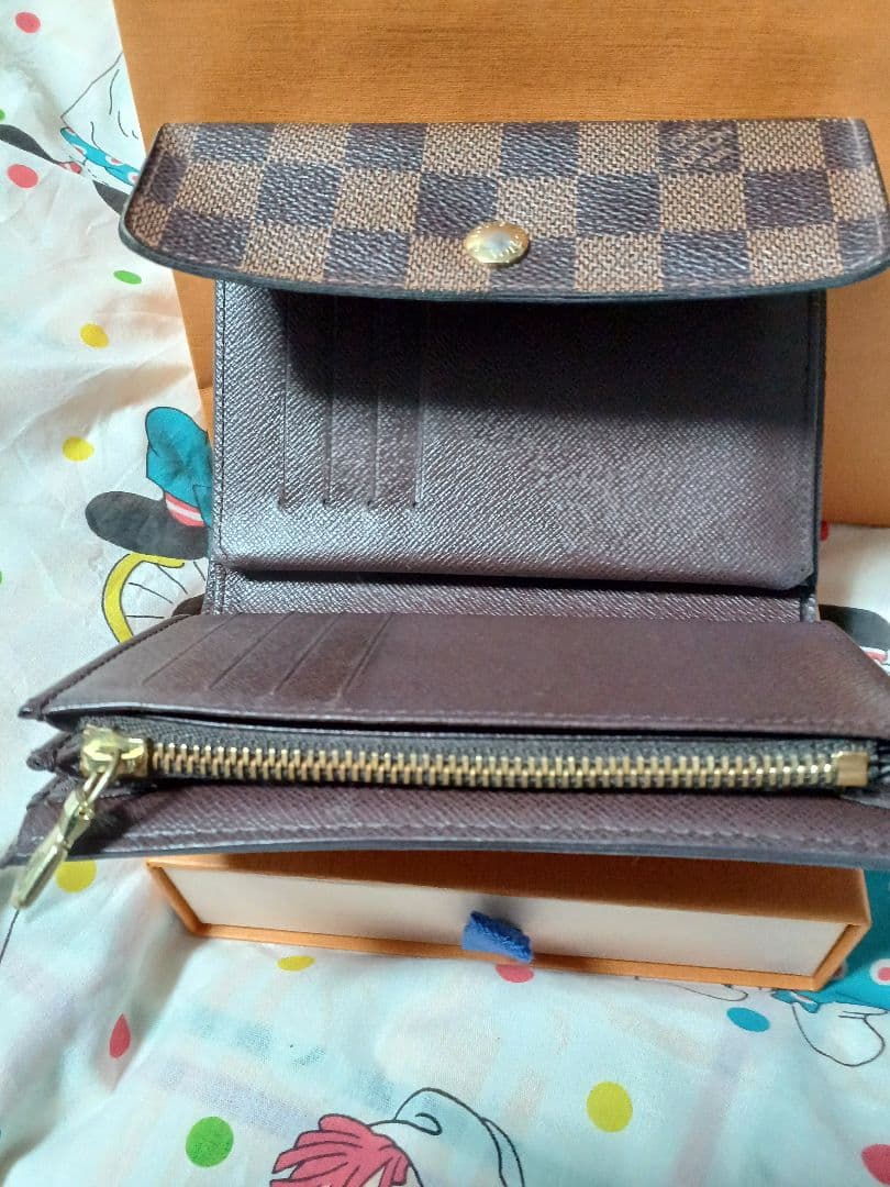 ★希少★美品★廃盤品★ルイヴィトン　ダミエ　エベヌ　三つ折り財布　アレクサンドラ