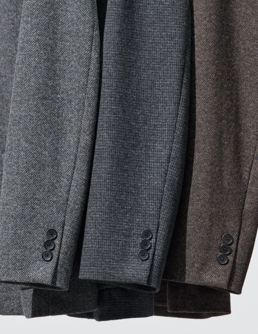 【新品】UNIQLO ブラッシュドジャージージャケット ダークグレー チドリ M