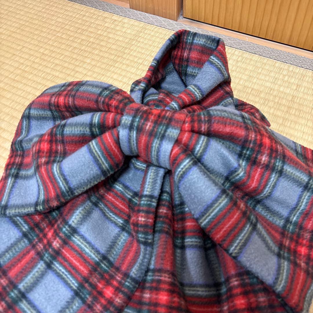 み*ぃ様 HEIHEI リボンマフラー　グレー