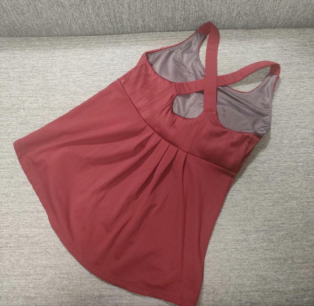 ⑪【美品】SUKALA スカーラ ヨガウェア フレアタンクトップ L レッド
