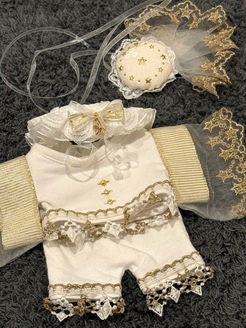 20cm限定着せ替えぬいぐるみ服王子レース星服