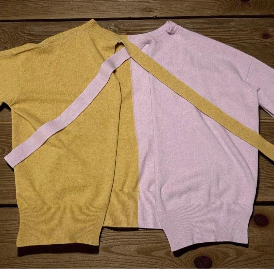 【良品】 バイカラー　ニット　カーディガン　カシミヤ　38 秋カラー　MARNI