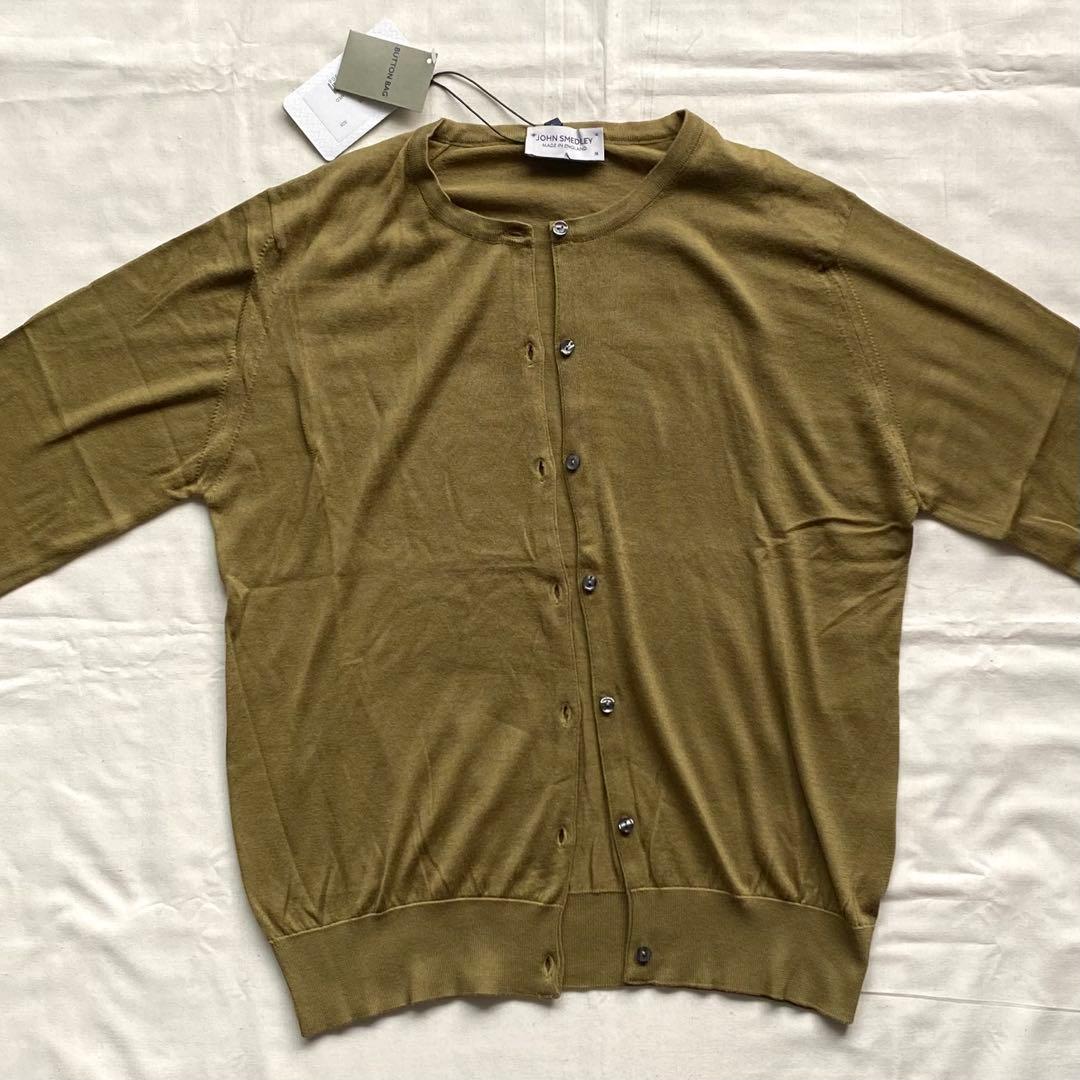 新品タグ付き JOHN SMEDLEY ジョンスメドレー カーディガン 丸首