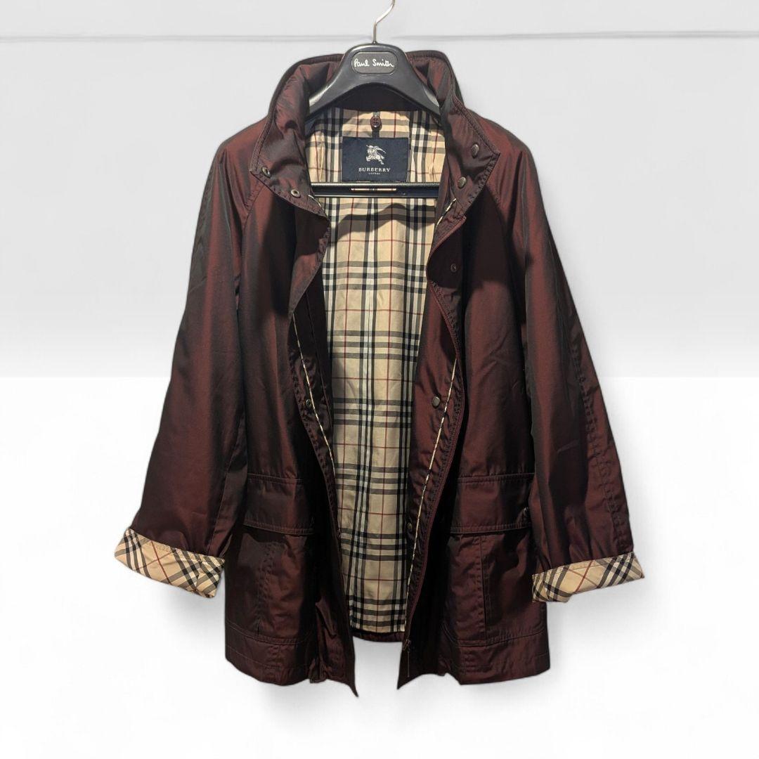 美品 Burberry バーバリー スプリングコート ノバチェック L
