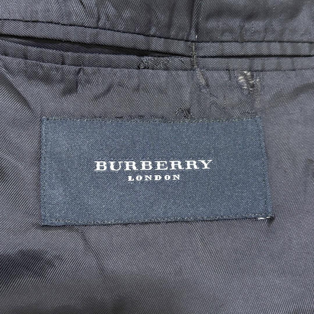 BURBERRY テーラードジャケット 50 L ネイビー ロゴボタン