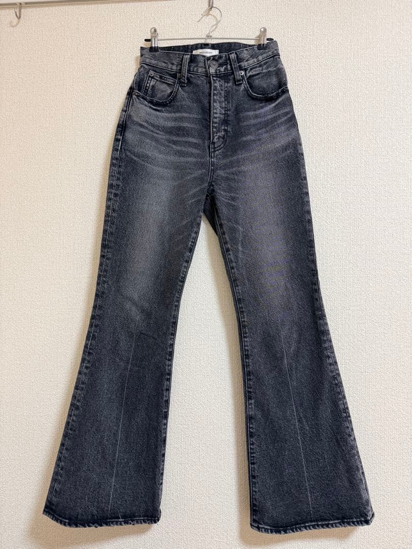 MOUSSY MVS BLACK FRARE ブラック24inch フレアデニム