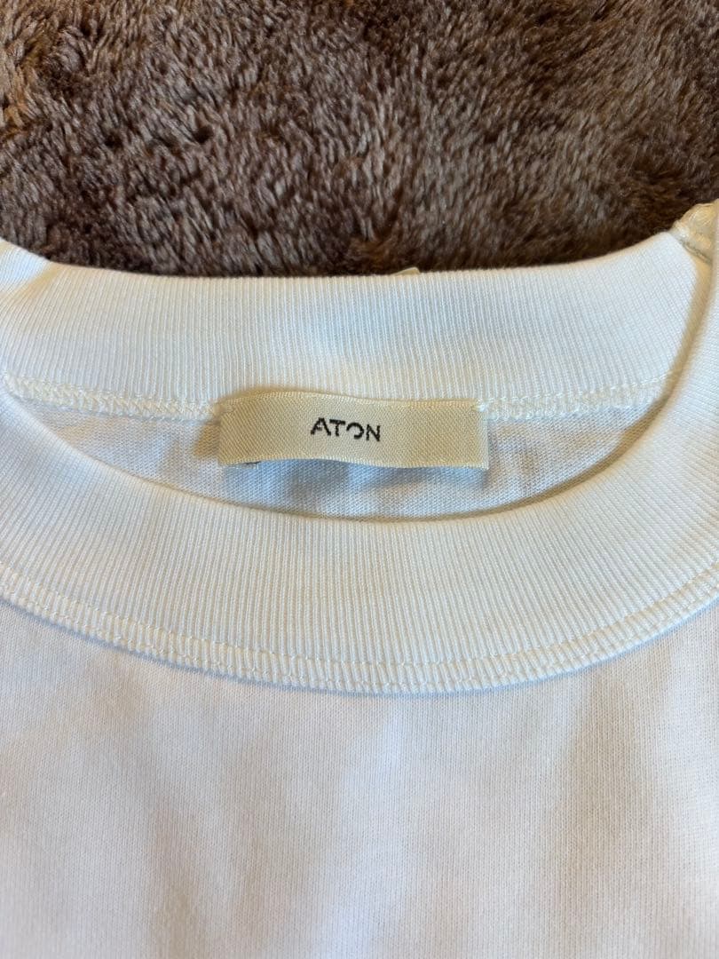 ATON エイトンSUPIMA AIR オーバーサイズタンクトップ 白