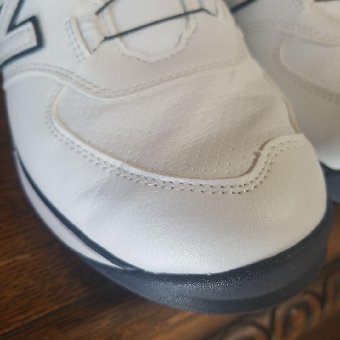 NewBalance574 BOAホワイト/ネイビー(23cm) ゴルフシューズ