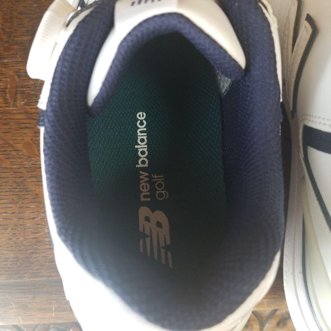 NewBalance574 BOAホワイト/ネイビー(23cm) ゴルフシューズ
