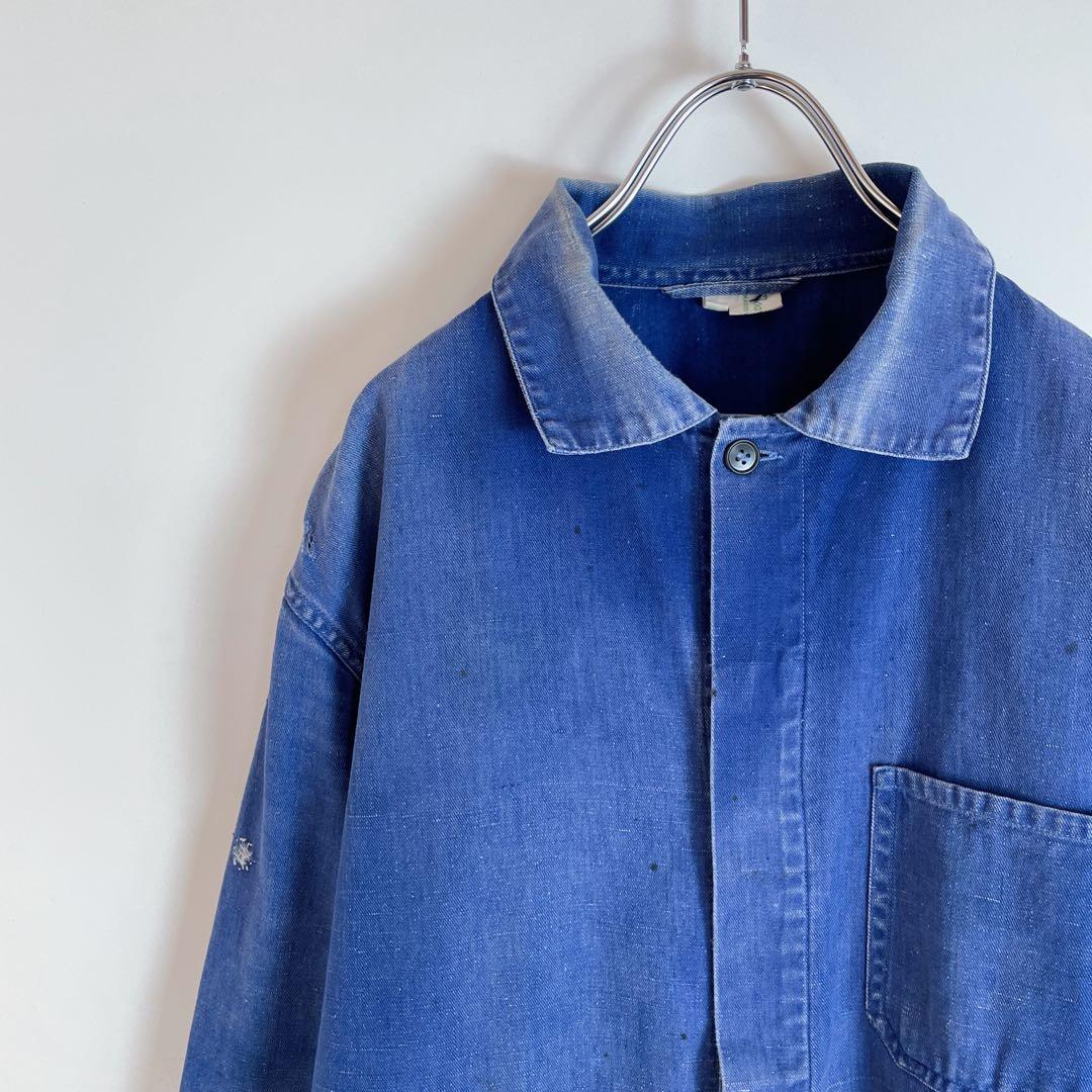 フレンチワークジャケット　French work jacket フェード　ボロ