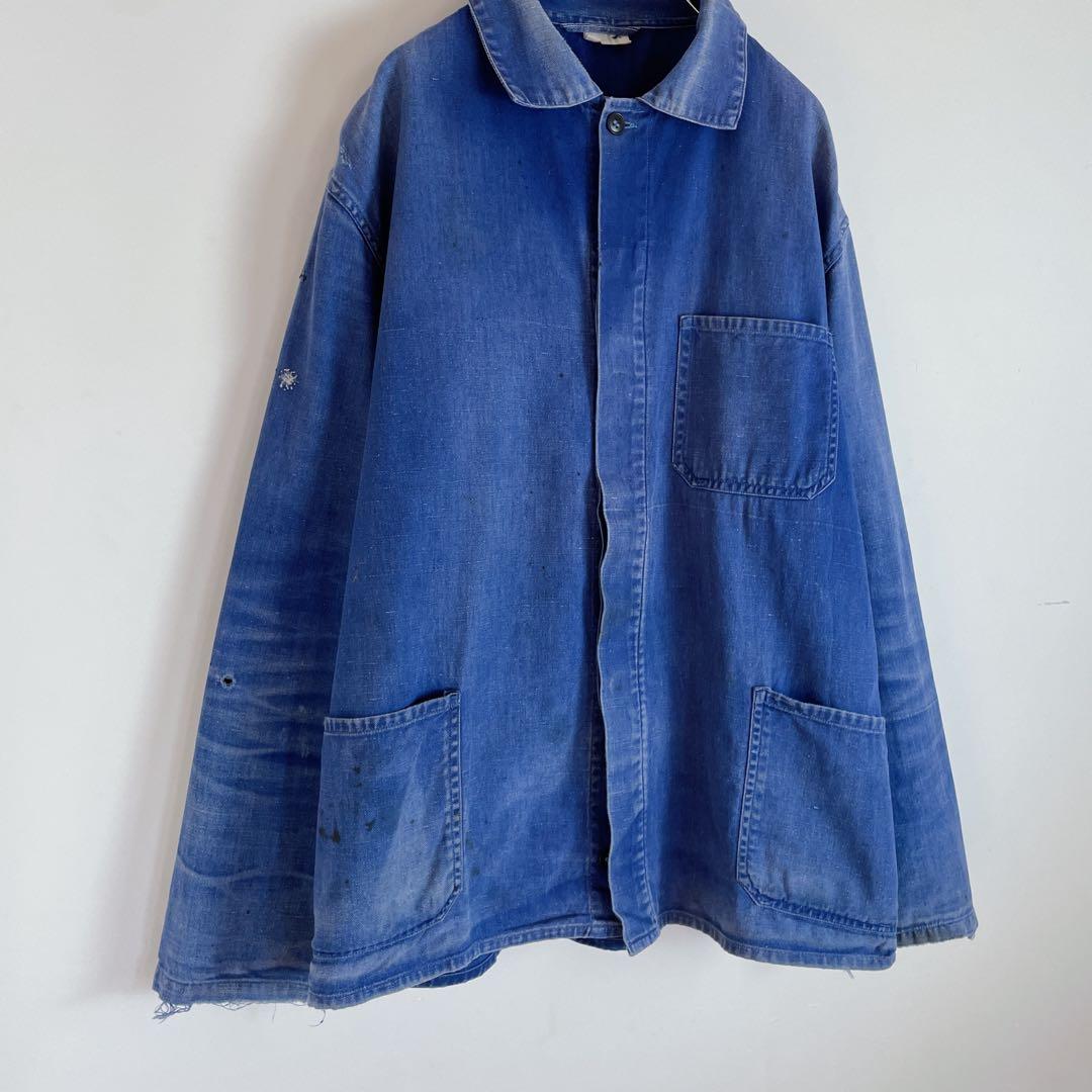 フレンチワークジャケット　French work jacket フェード　ボロ