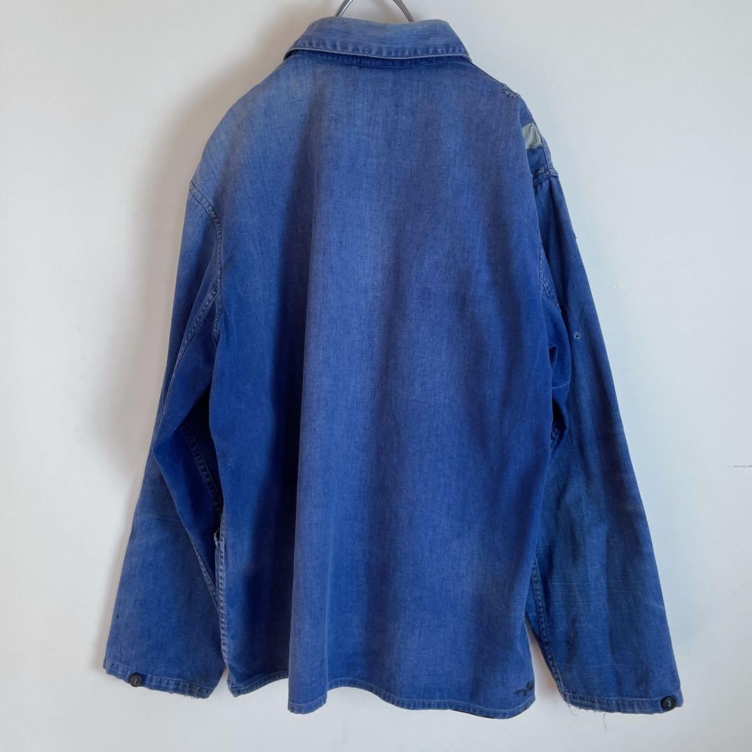 フレンチワークジャケット　French work jacket フェード　ボロ