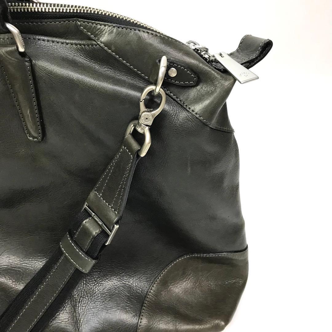 美品✨ アニアリ ボストンバッグ ブラック レザー ショルダーバッグ 2WAY