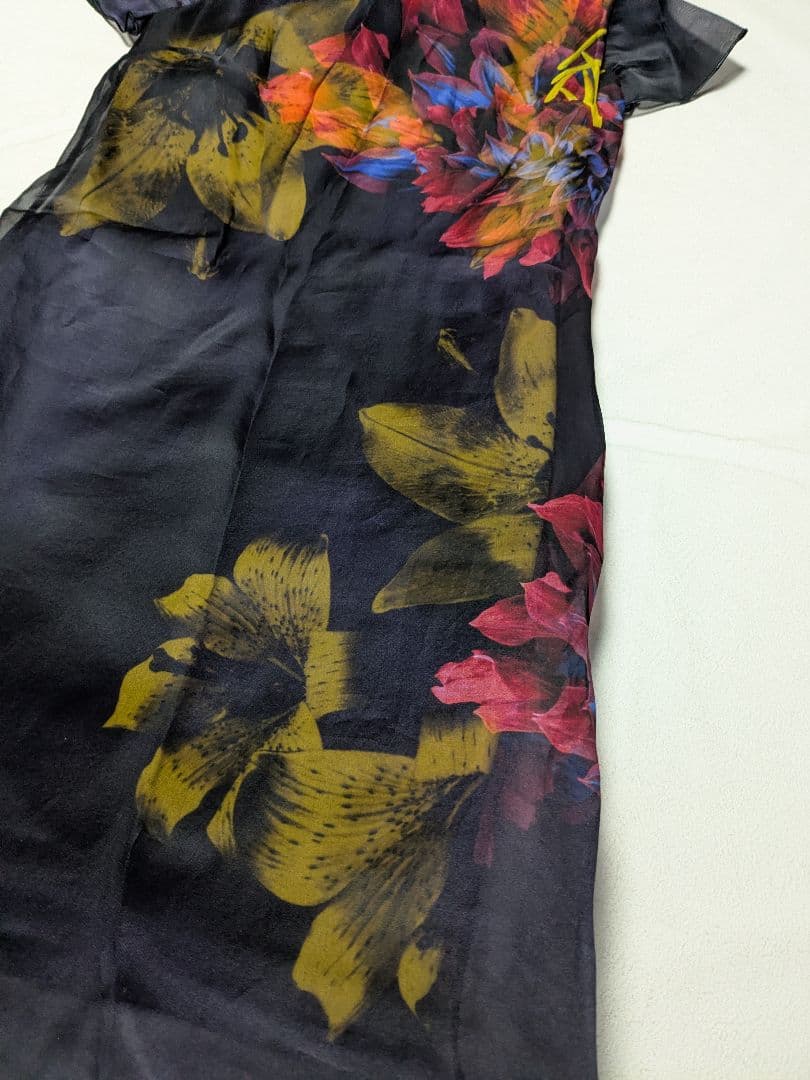 MaxMara マックスマーラ イタリア製 シルク シフォン 花柄ワンピース