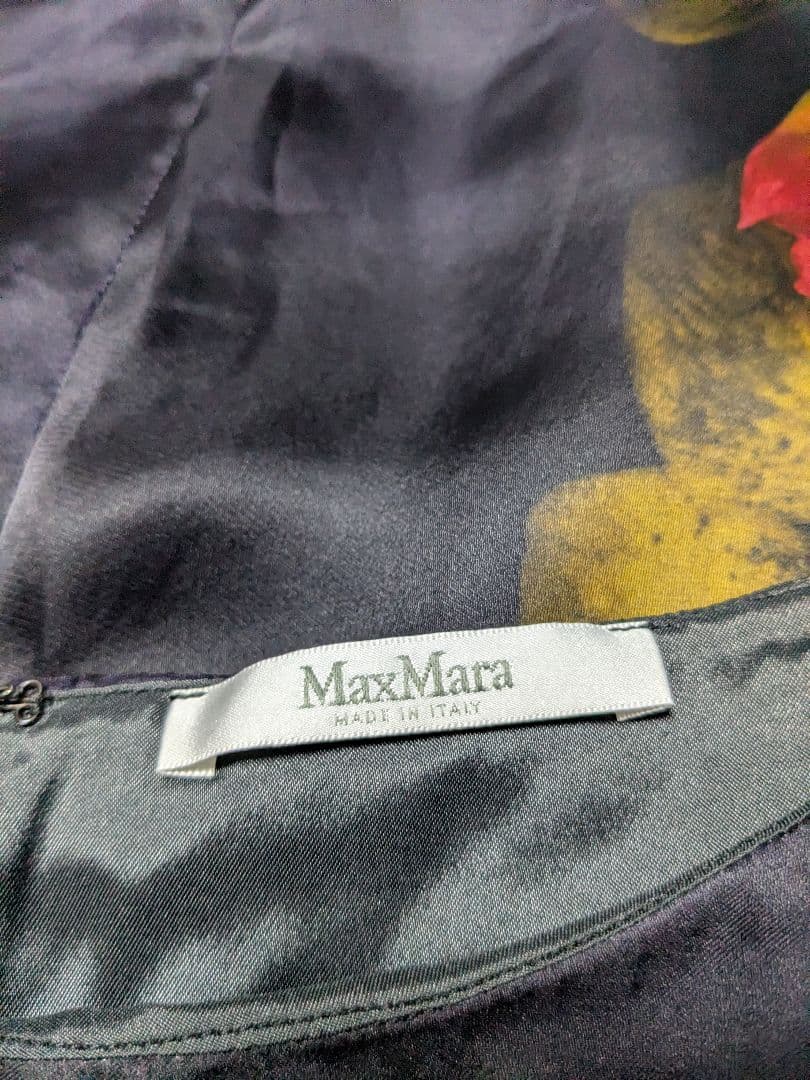 MaxMara マックスマーラ イタリア製 シルク シフォン 花柄ワンピース