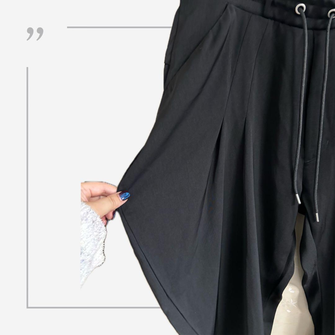 NO ID. ブラック サルエルパンツ サイズ2