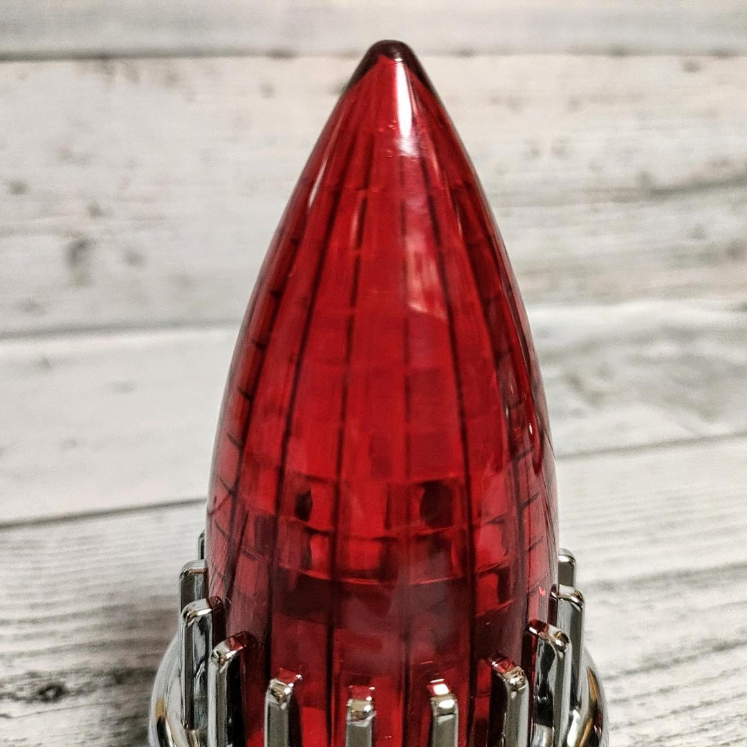 2個 ハーレー ウィンカー レンズ ロケット② 赤 ソフテイル キャデラック