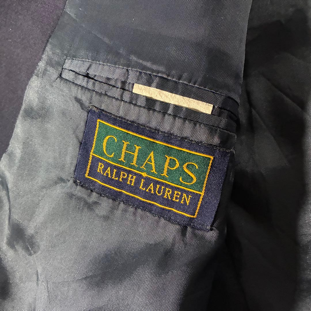 90s CHAPS Ralph Lauren紺ブレ金ボタンテーラードジャケット