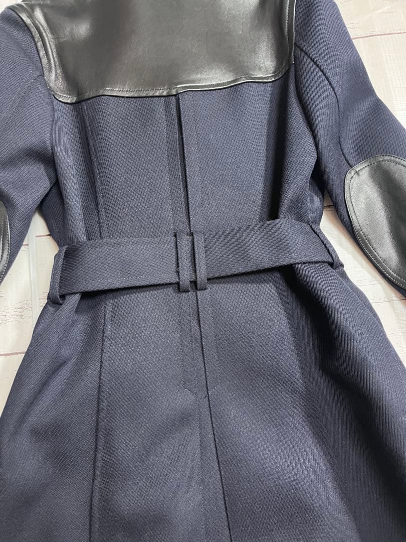 Burberry brit トレンチコート ダブル　異素材　エルボーパッチ